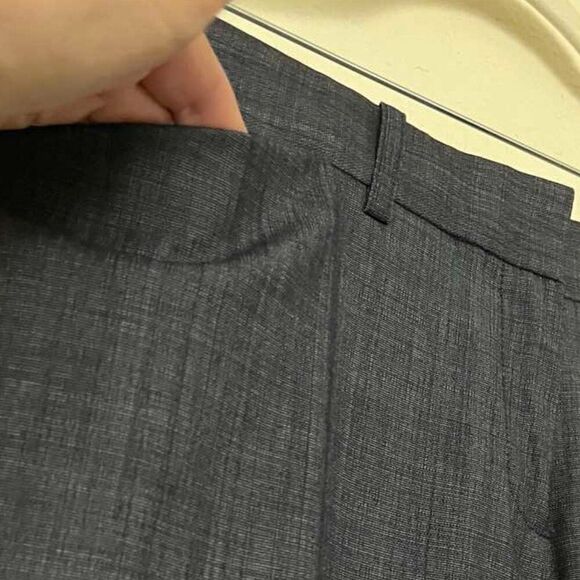 Lafayette148 NY ,Women's dark grey trousers with straight legs, wool, size 4 - Picture 6 of 12